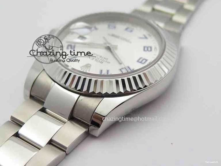 41mm Blue Maker SS Dial SA3136 Bracelet Arabic Silver SS Best On BP 116334 Edition II DateJust 0223